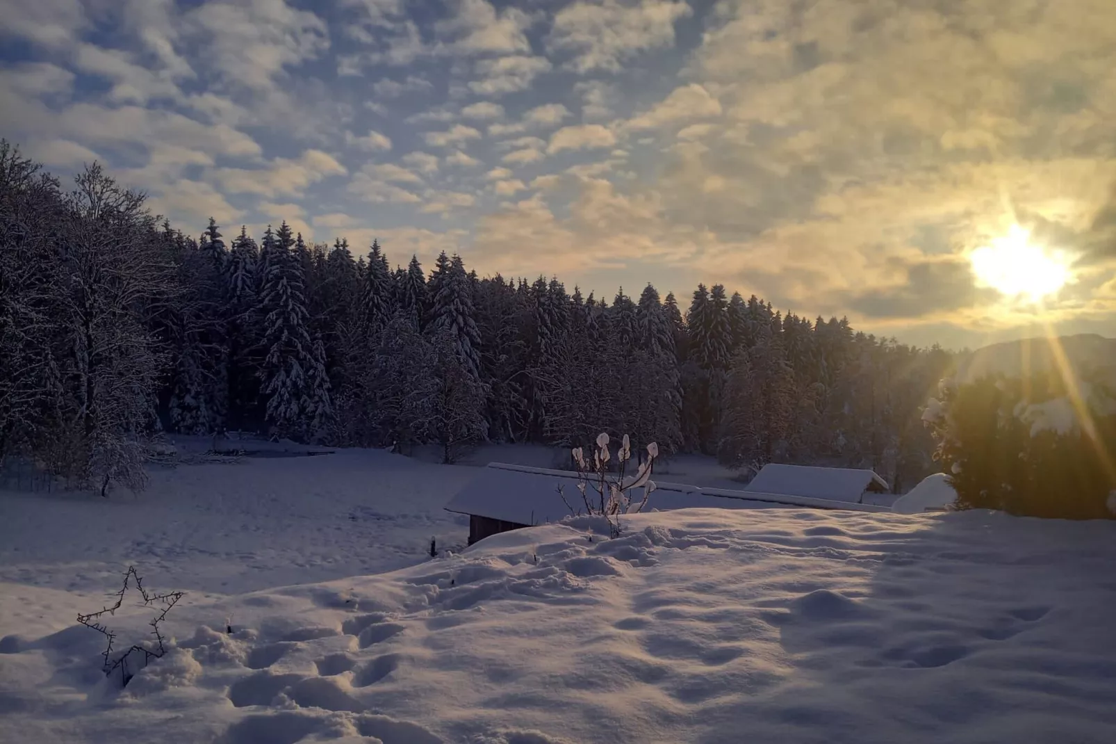 Ferienwohnung Holzfurtner-Uitzicht winter