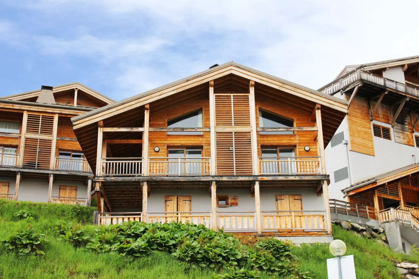Authentiek appartement in het skigebied Le Grand Massif-Buitenkant zomer