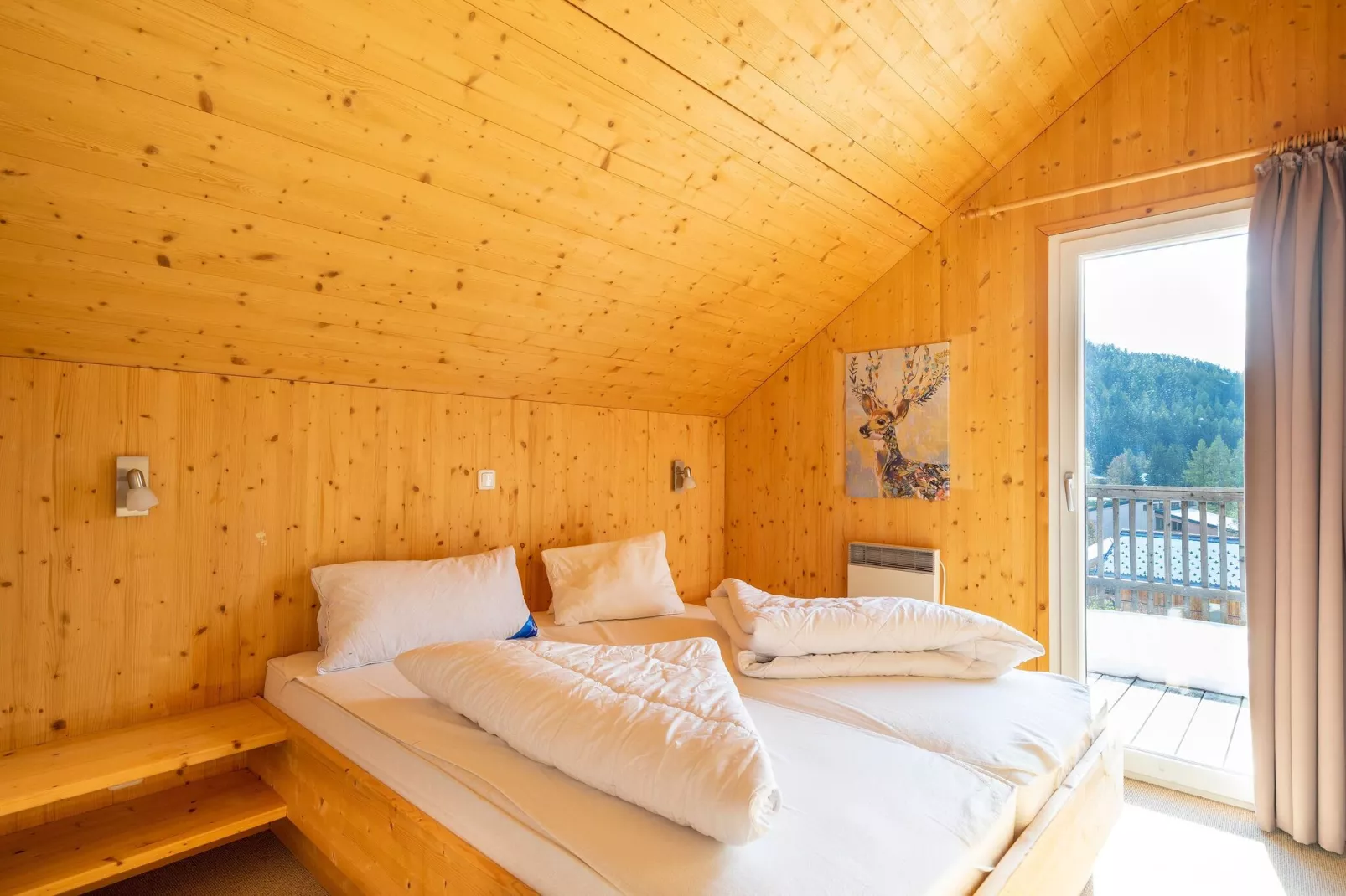 Luxe vakantiechalet in Steiermark met sauna-Slaapkamer