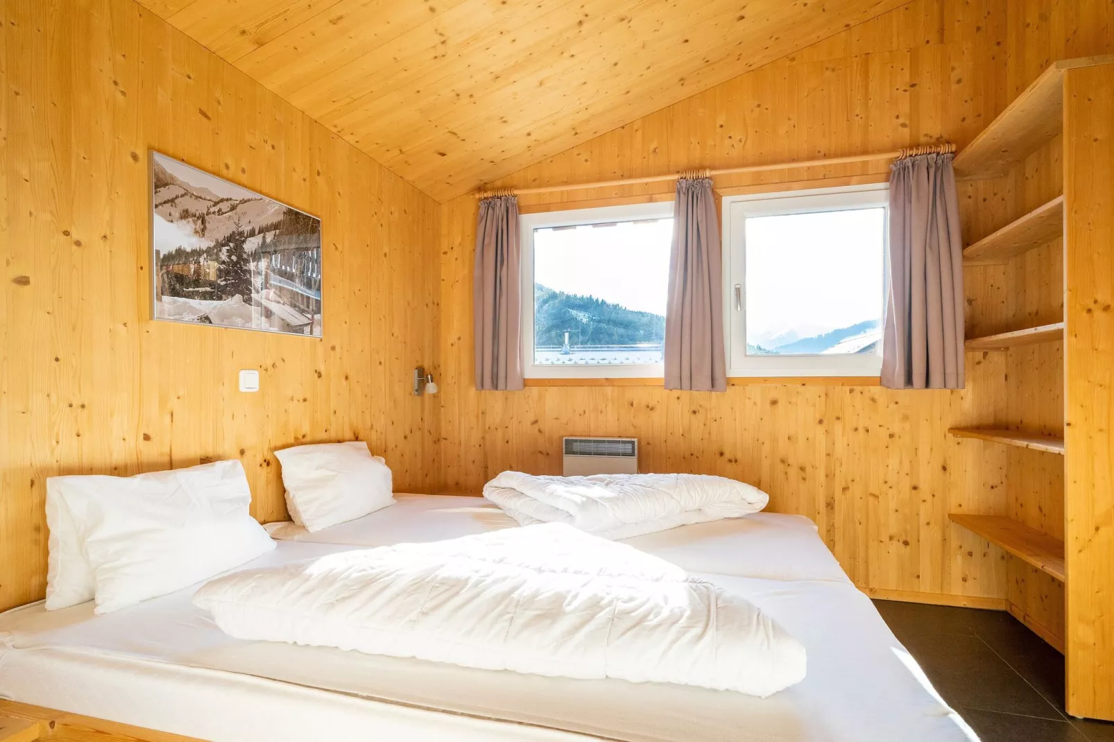 Luxe vakantiechalet in Steiermark met sauna-Slaapkamer