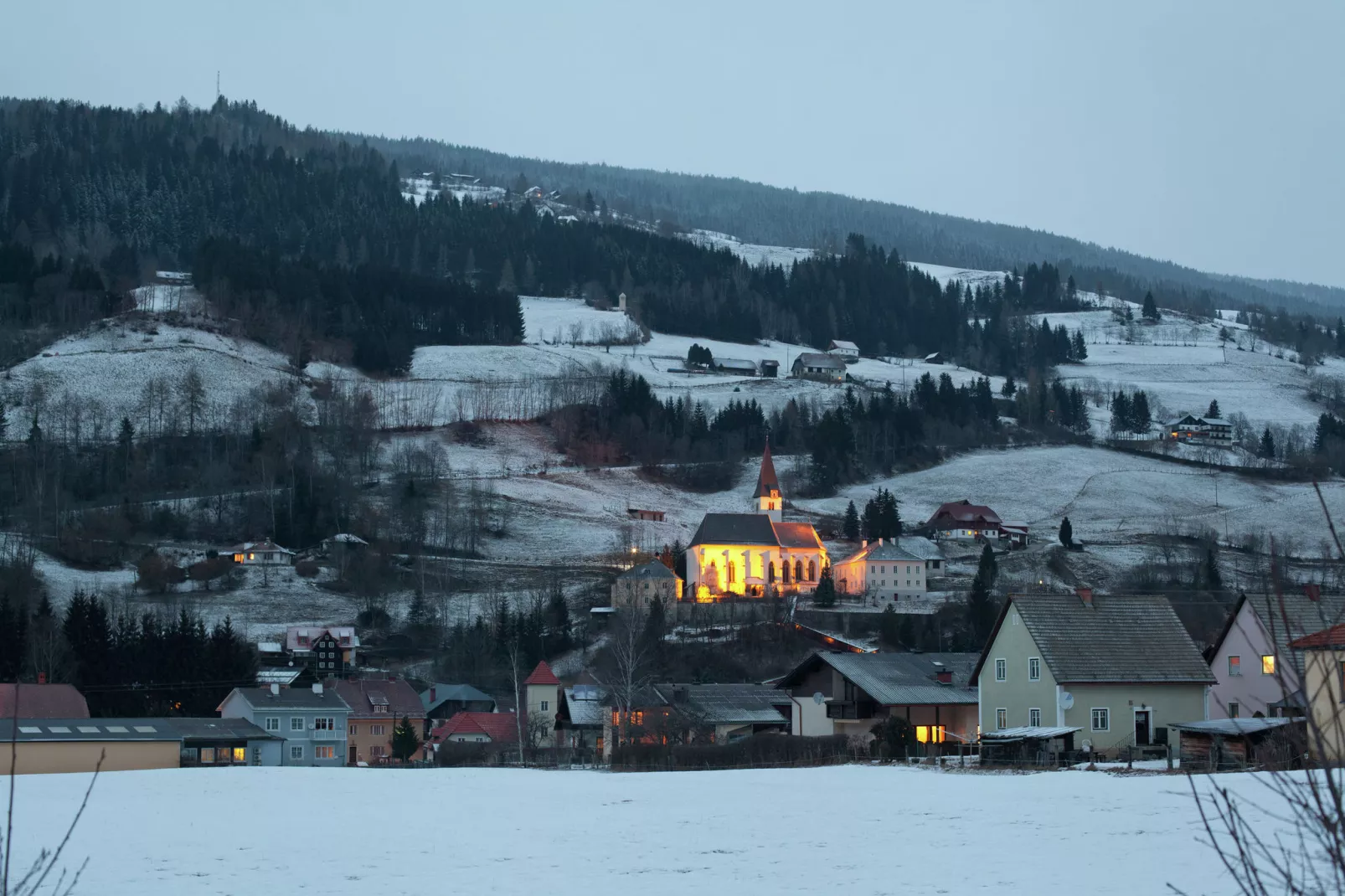 Chalet De Berghut-Gebied winter 5km