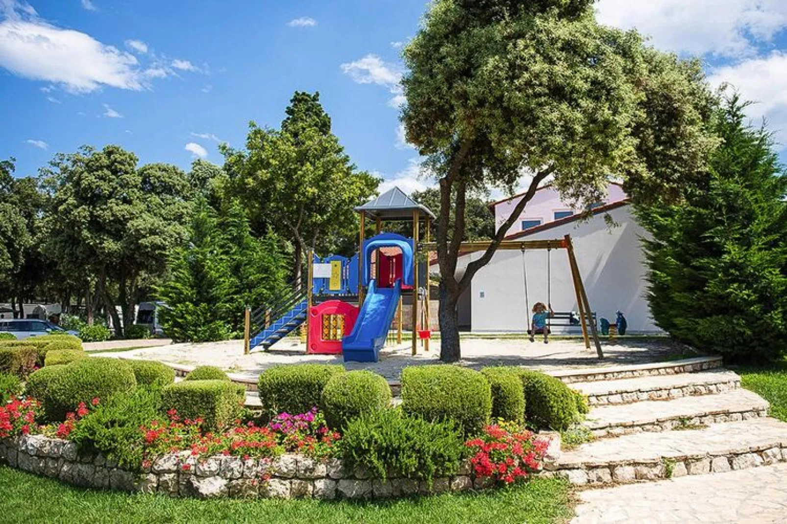 Mobile Homes Strasko Novalja Olive 34 qm für 5 Pers-Tuinen zomer