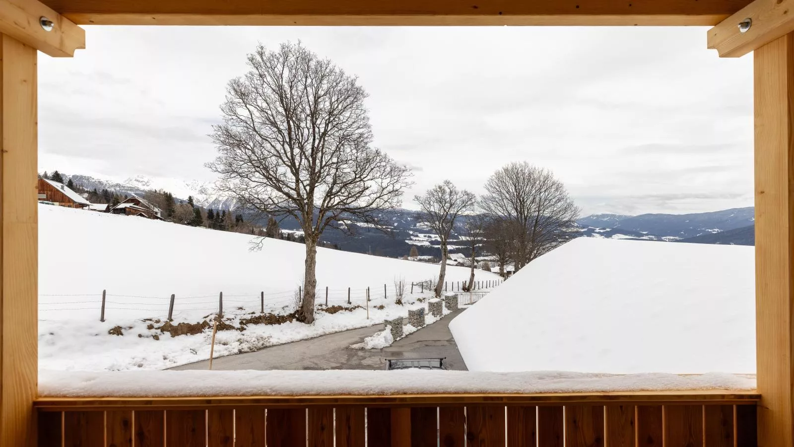 Lärchenhof Top 203-Uitzicht winter