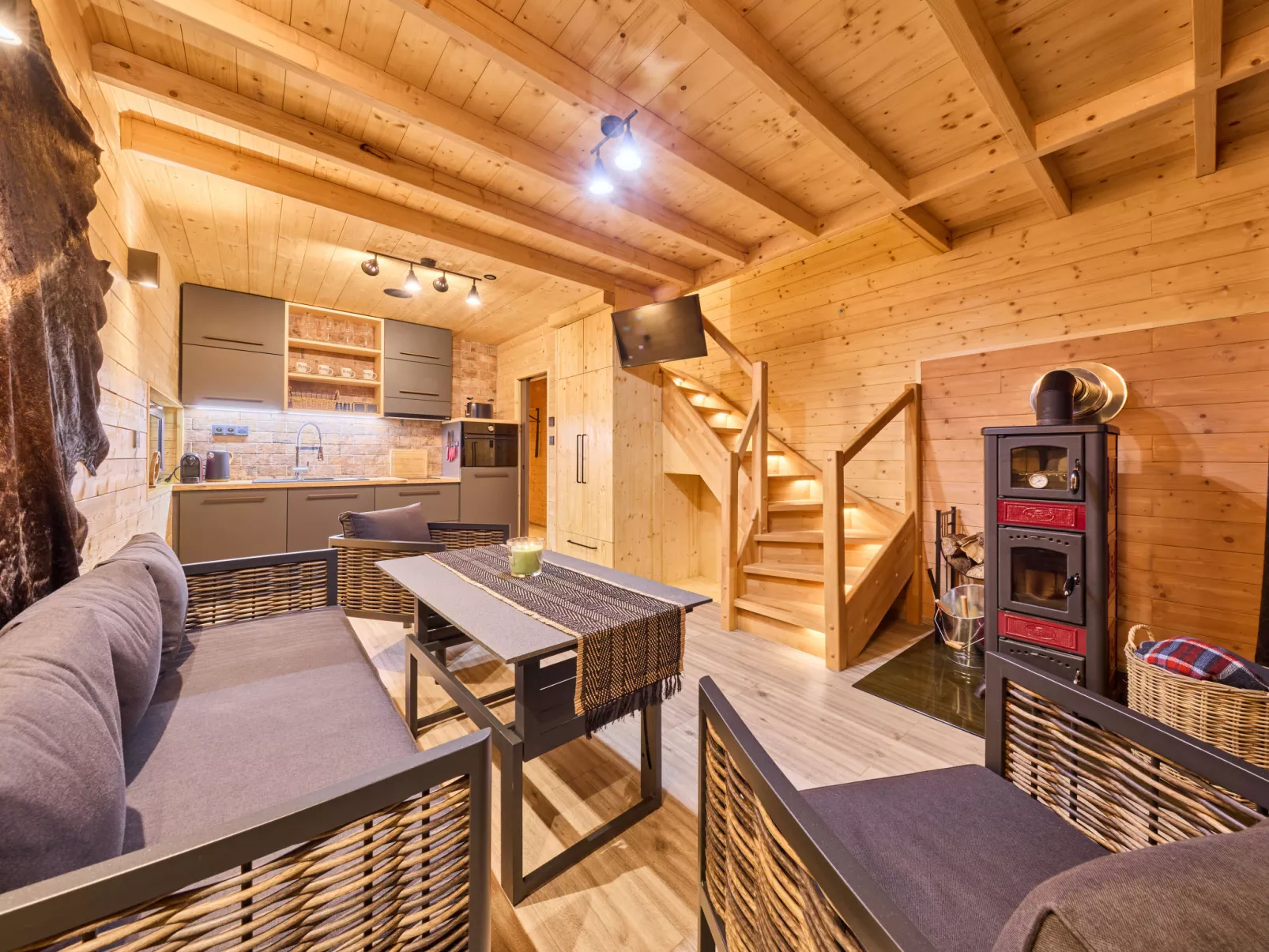 Luxe Timber Lodge & Relaxing Bath”-Binnen