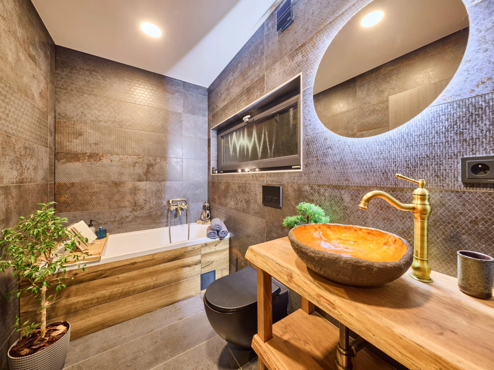 Luxe Timber Lodge & Relaxing Bath”-Binnen
