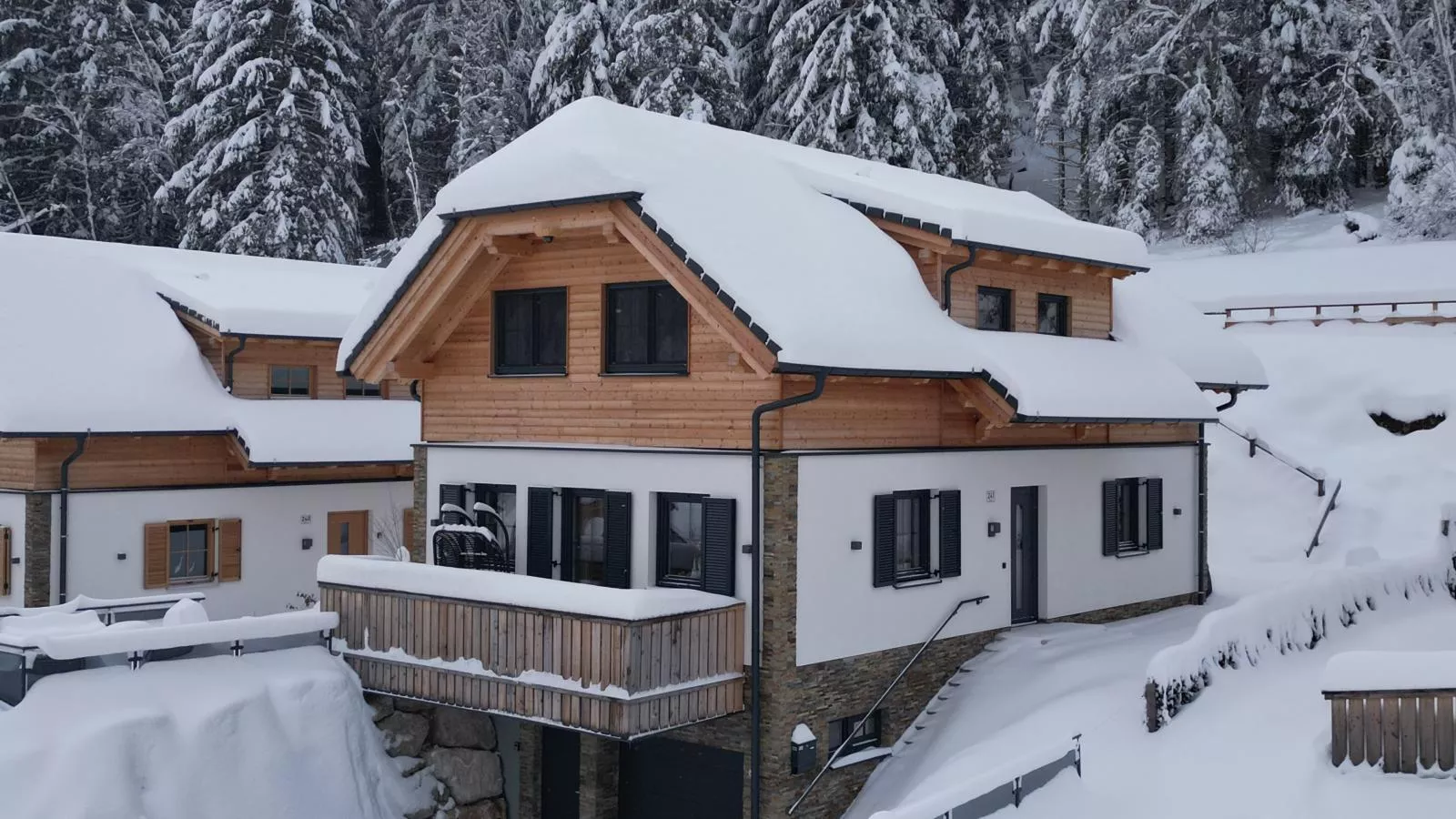 Chalet Hirschblick-Uitzicht winter