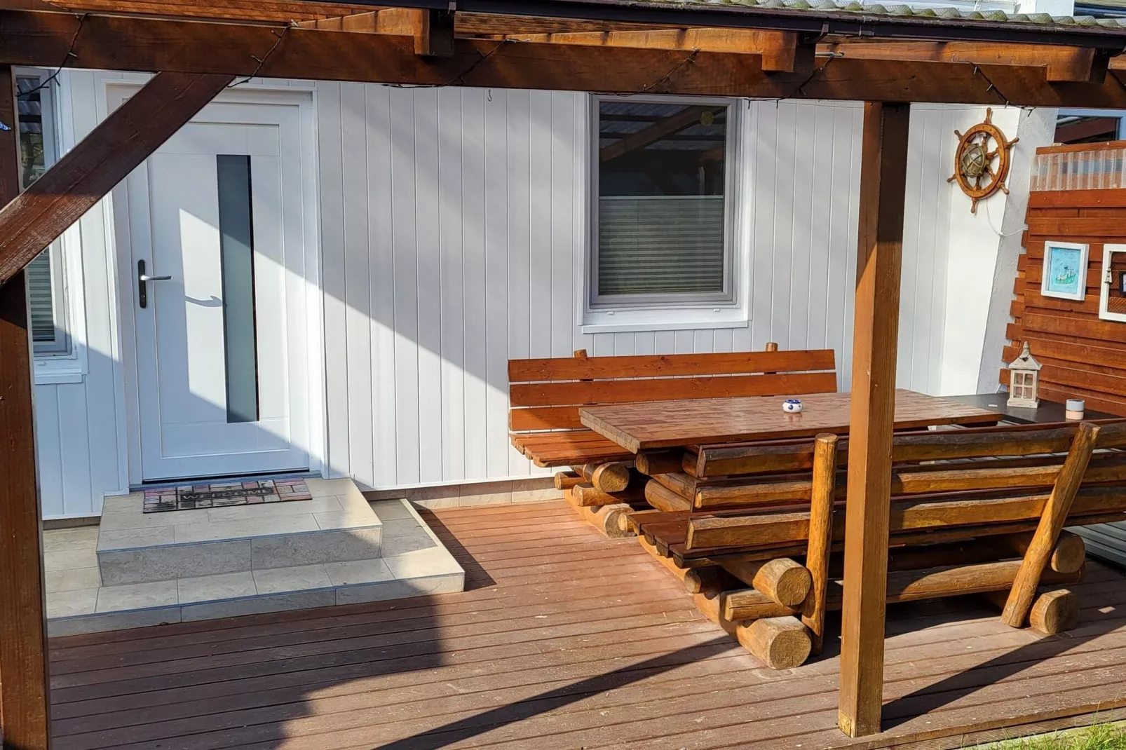 Bungalow Mönchgut auf Rügen-Terrasbalkon