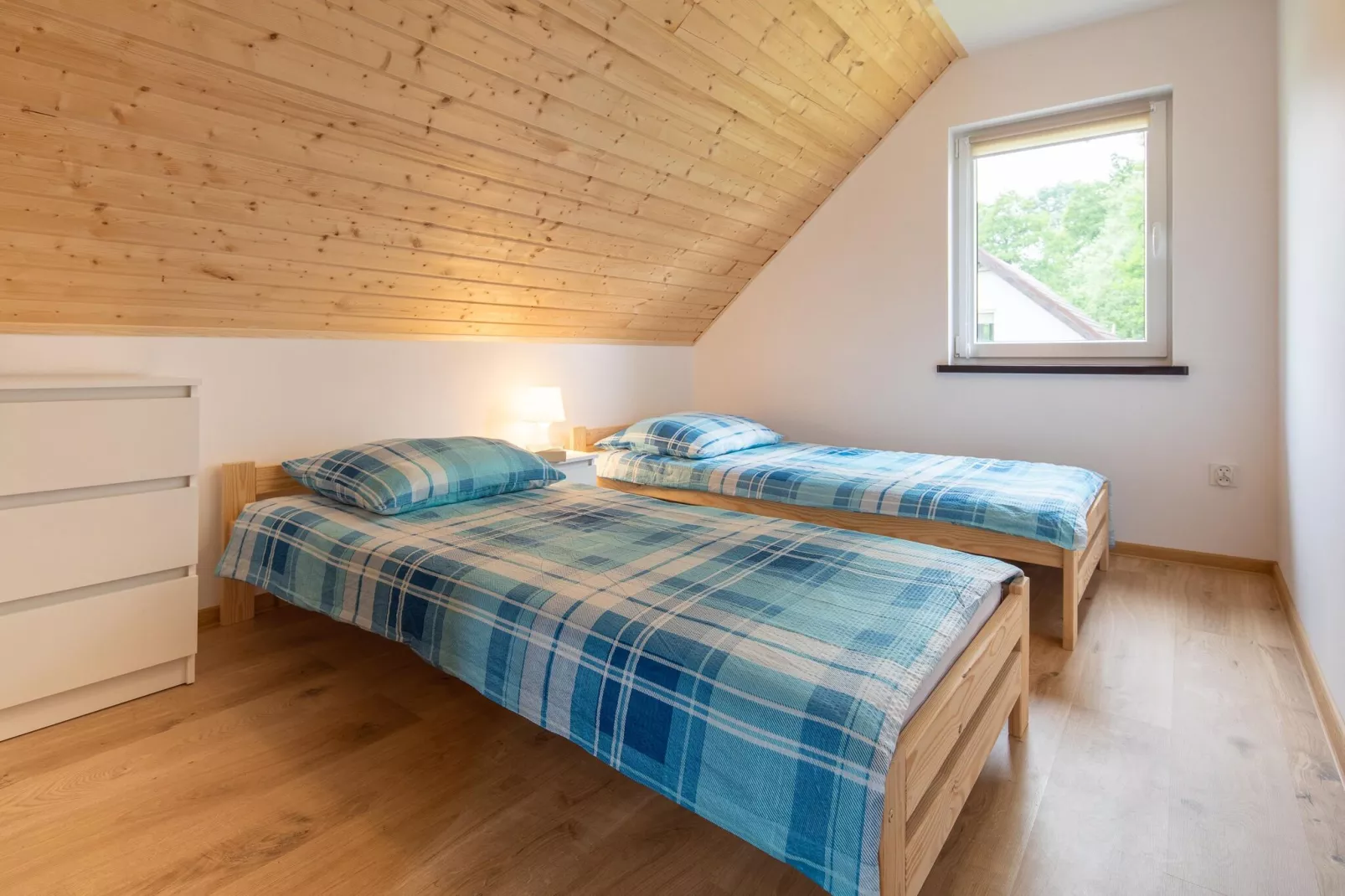 Komfortowe domki wakacyjne dla 4 osób w Lędzinie-Slaapkamer