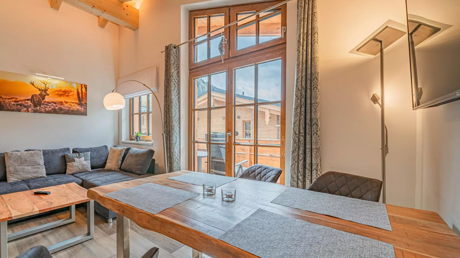 Petras Chalet-Apartment am Lift-Woonkamer