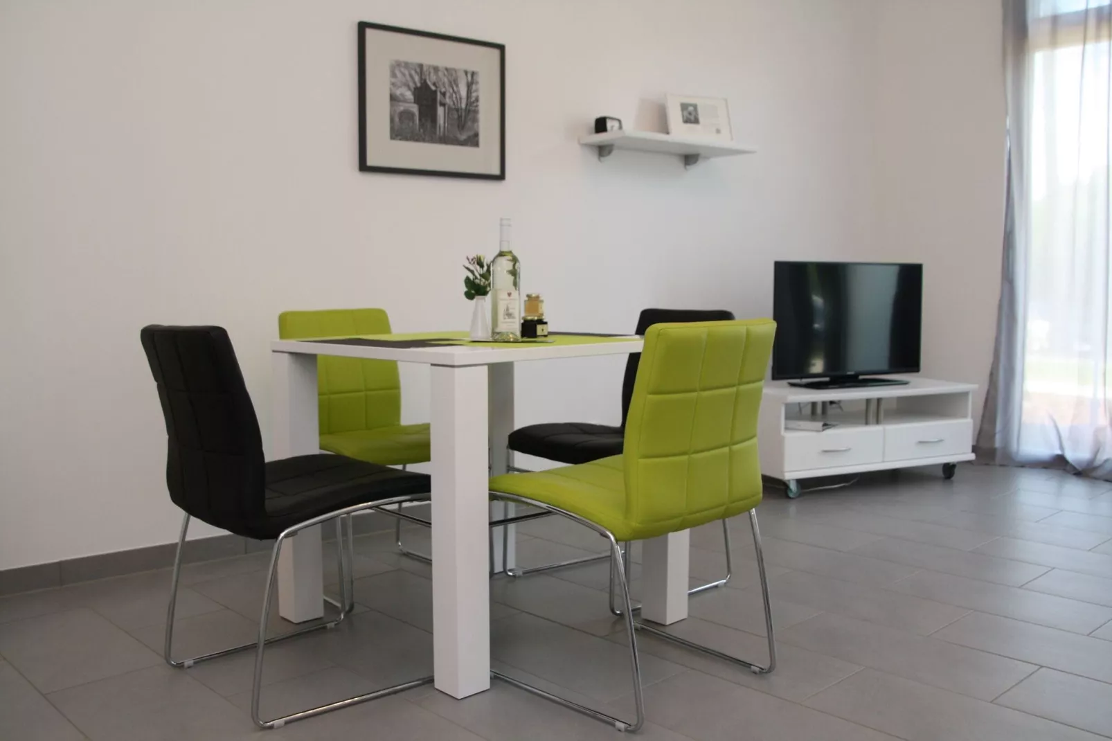 Ferienwohnung am Glindower See - Woonkamer