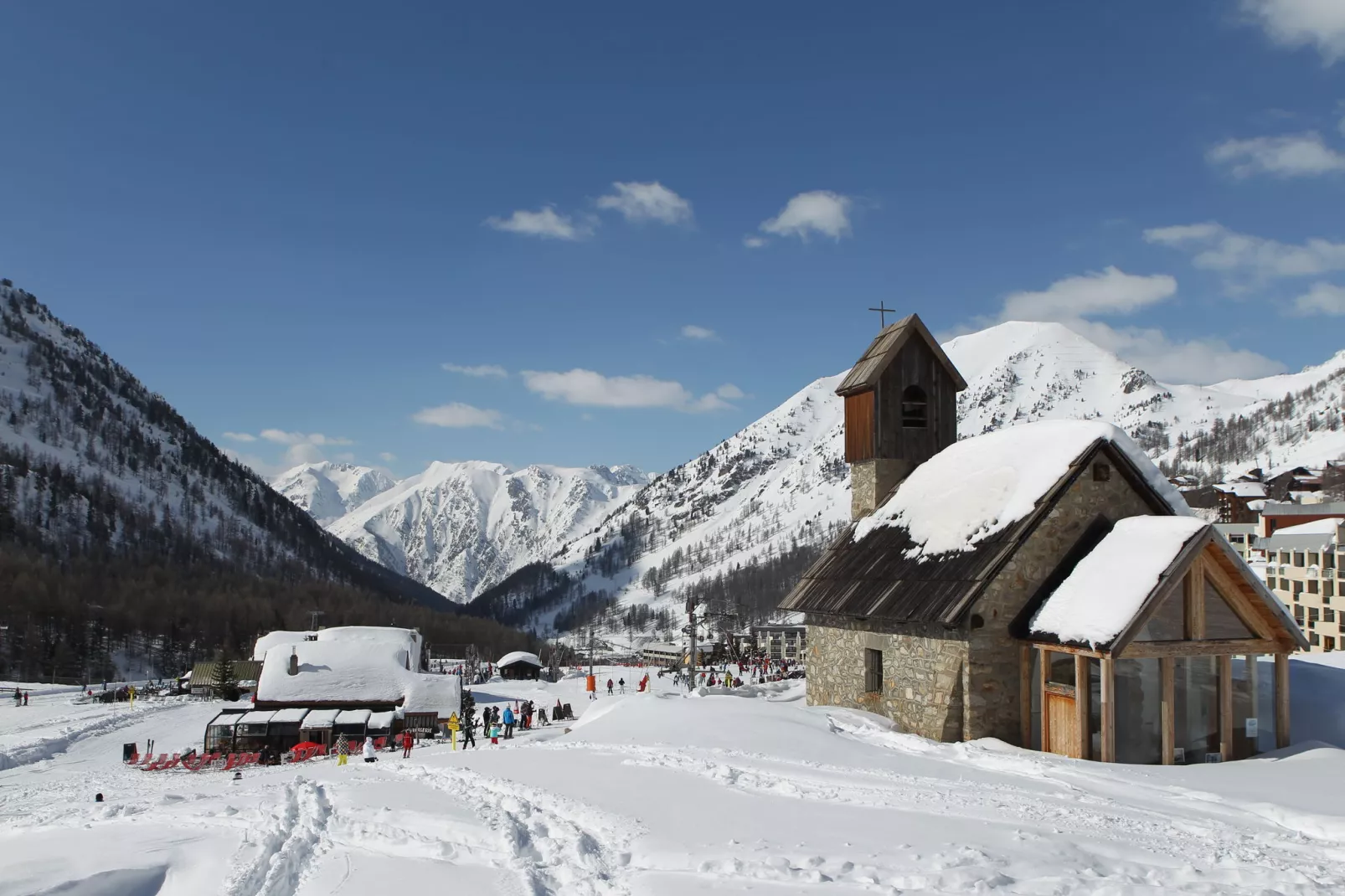 Les Terrasses d'Isola 1-Gebied winter 1km