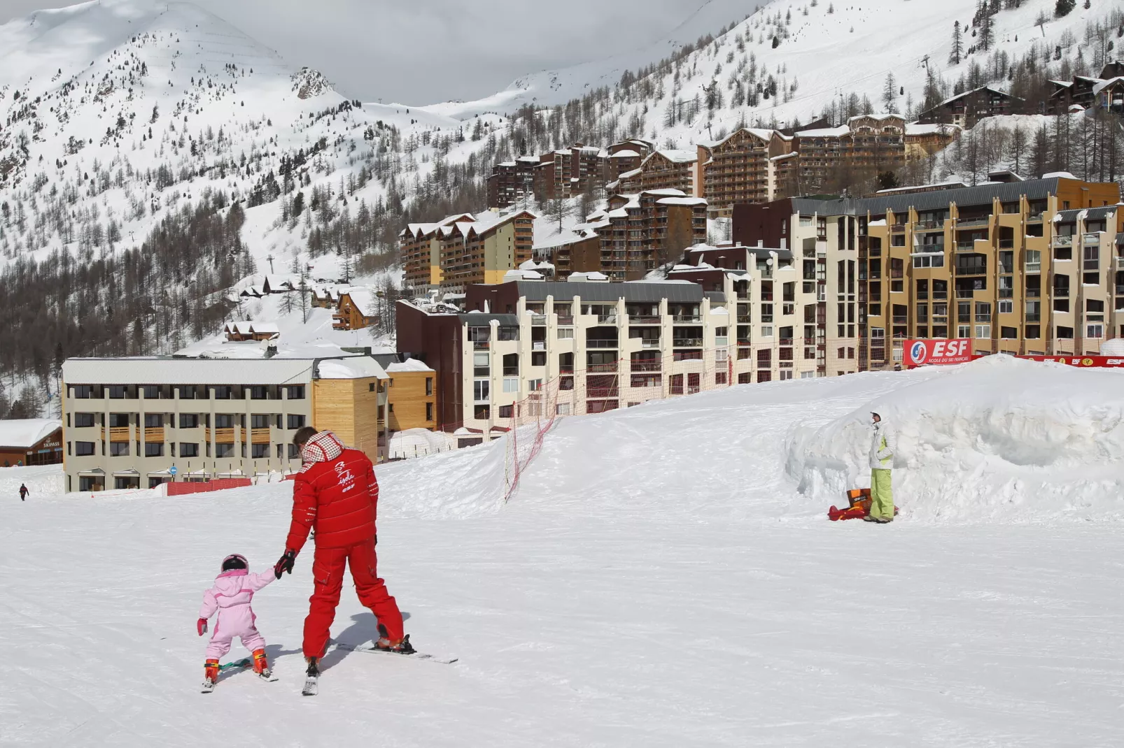 Les Terrasses d'Isola 1-Gebied winter 1km