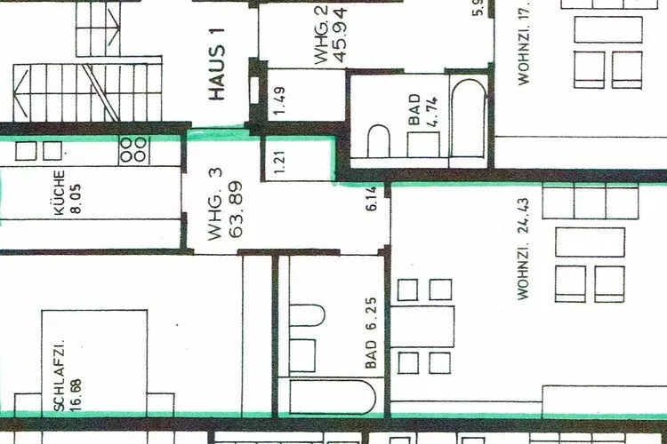 Fewo an der Seilbahn-Plattegrond