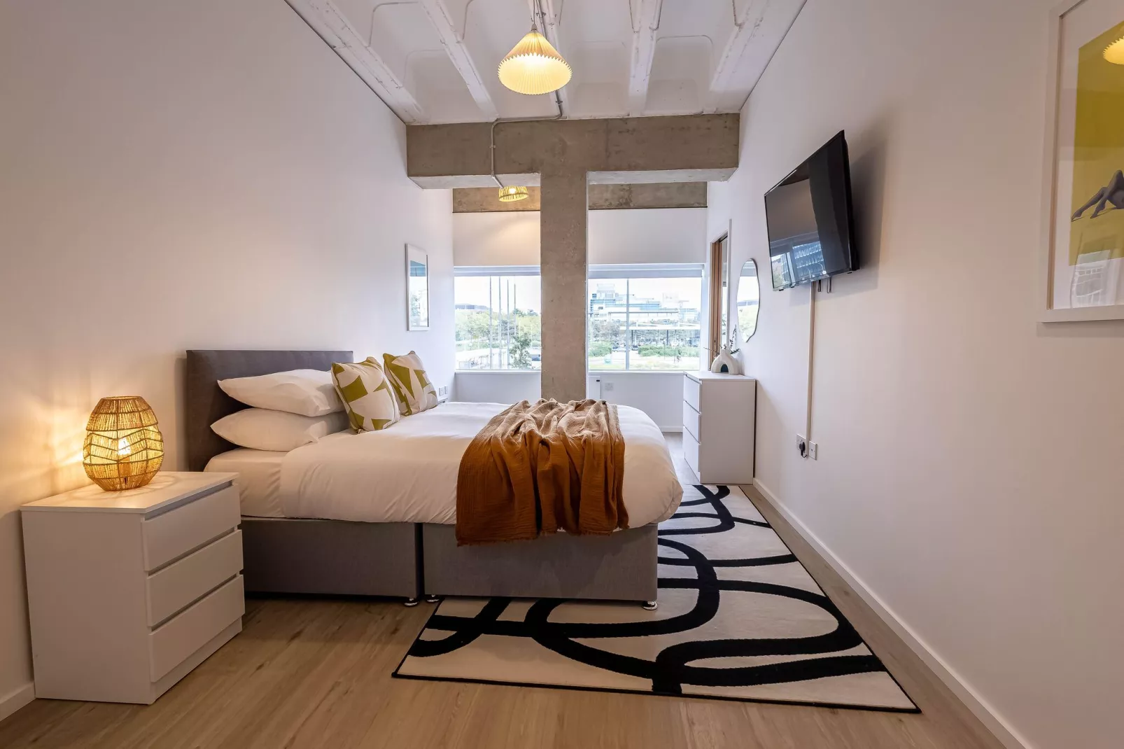 1 Bedroom Luxe Apartment 1 Bathroom Milton Keynes-Slaapkamer