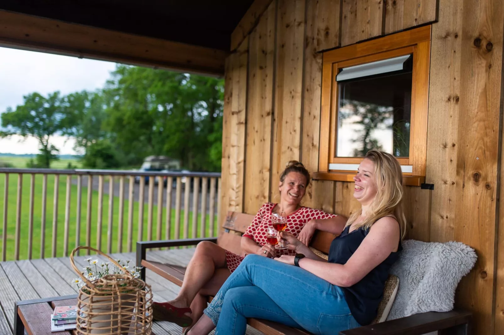 Sfeervolle Acker Lodge A-Terrasbalkon