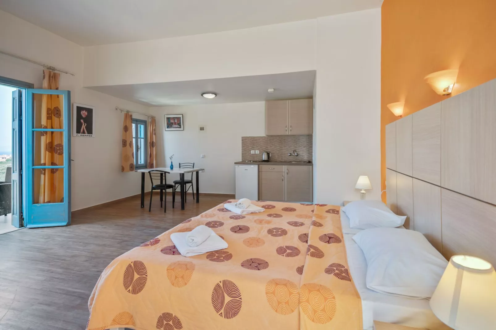 Heerlijke studio op Lesbos met zwembad-Slaapkamer