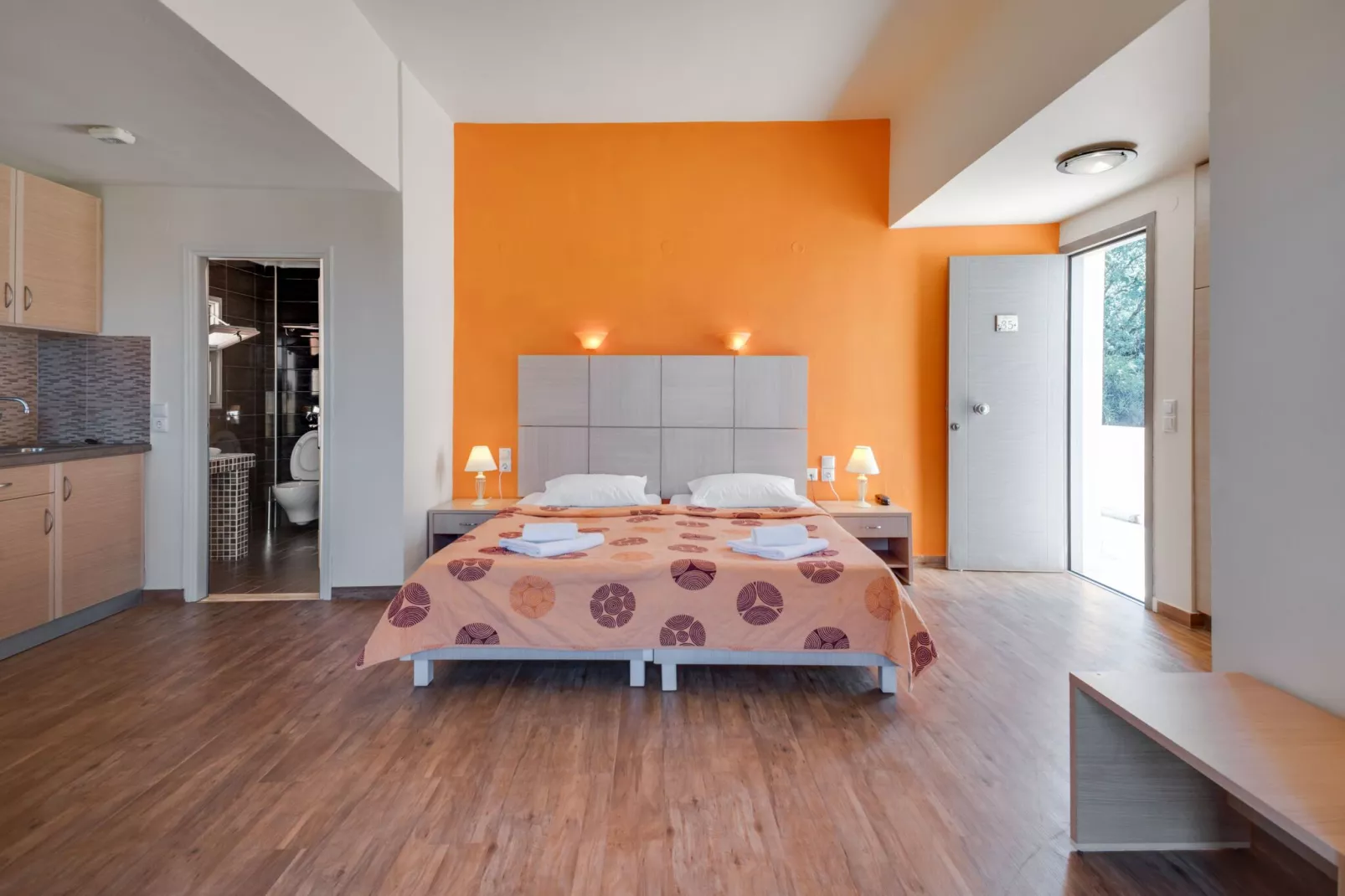 Heerlijke studio op Lesbos met zwembad-Slaapkamer