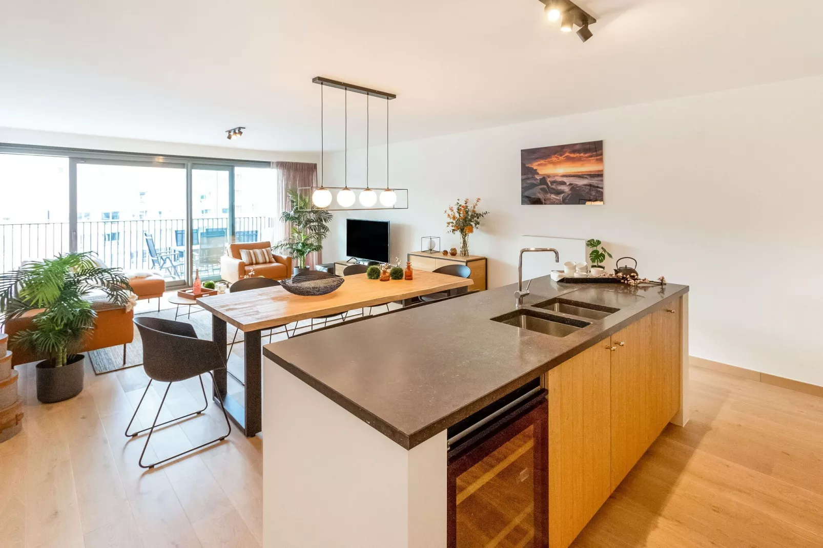 Luxueus Crystal Sea View-appartement met 2 terrassen-Keuken