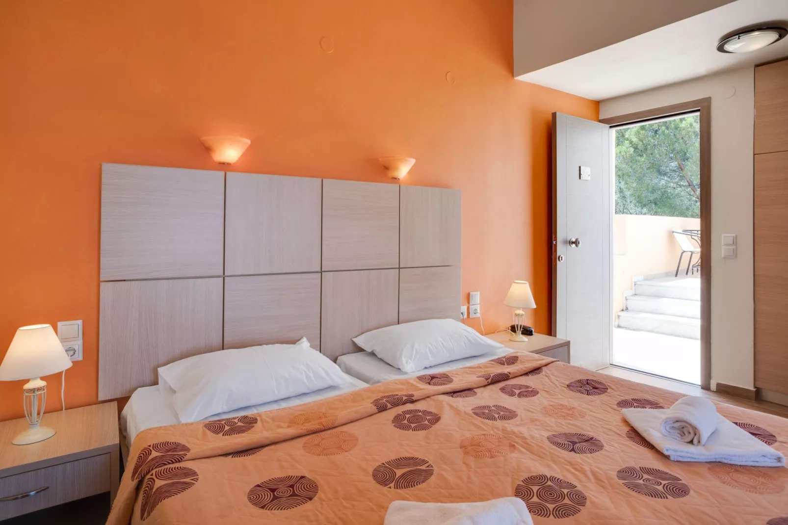 Heerlijke studio op Lesbos met zwembad-Slaapkamer