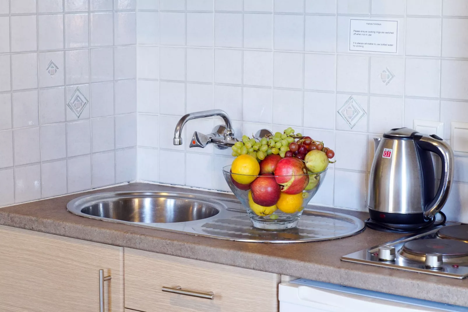 Fijne studio op Lesbos met zwembad-Keuken