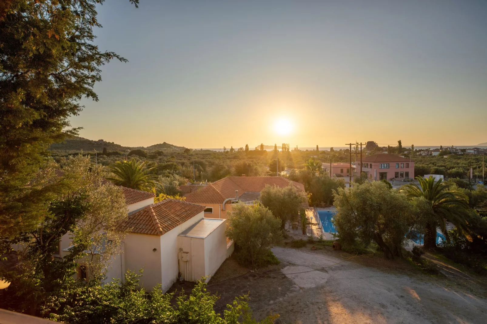 Fijne studio op Lesbos met een balkon-Uitzicht zomer