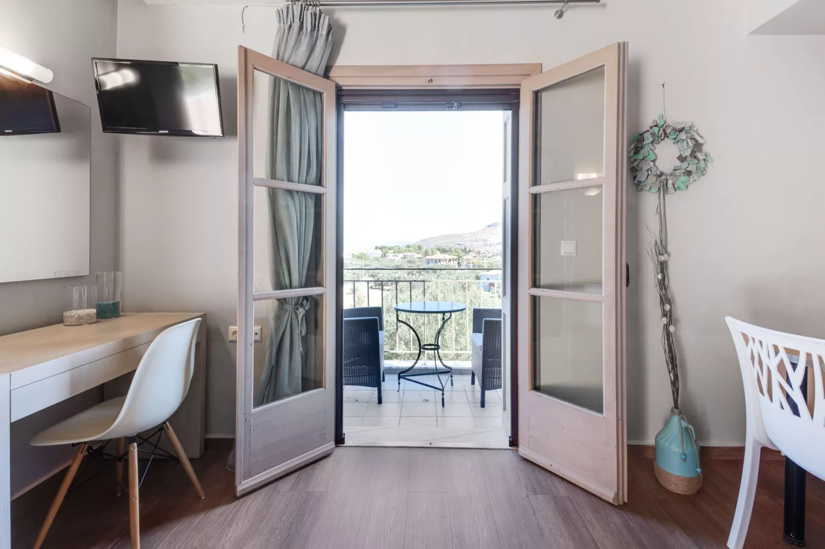 Fijne studio op Lesbos met een balkon-Hal-ontvangst