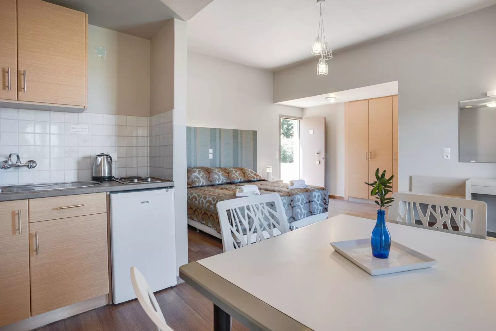 Fijne studio op Lesbos met een balkon-Keuken