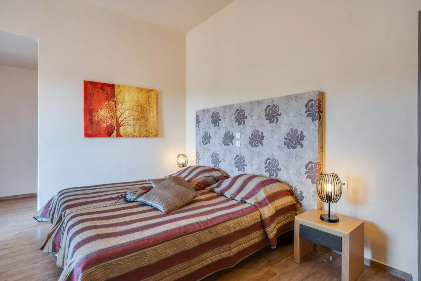 Sfeervolle studio op Lesbos met een balkon-Slaapkamer
