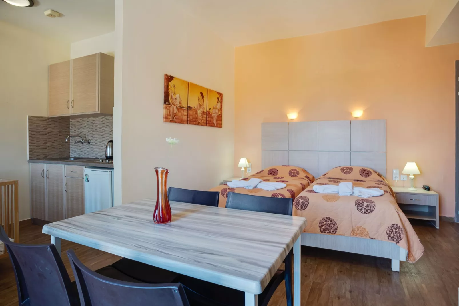 Aangename studio op Lesbos met een balkon-Keuken