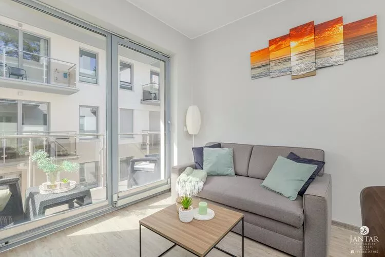 Apartament Grunwaldzka 12d/13 Pobierowo-Woonkamer