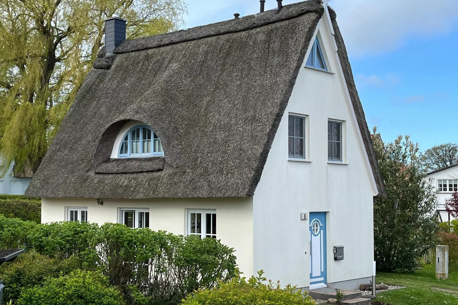 Ferienhaus Reetglück Wohlenberg-Buitenkant zomer