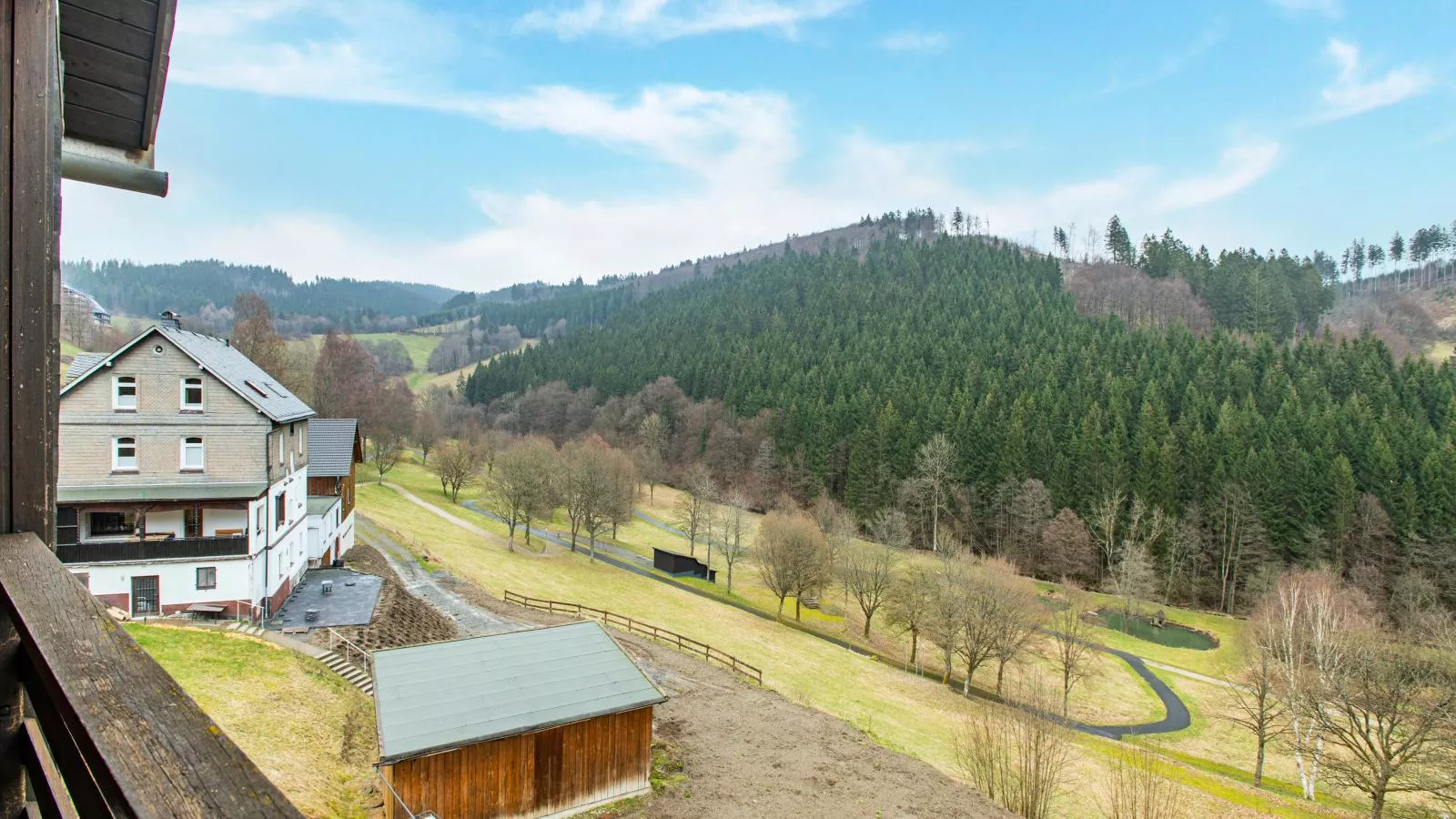 Kurhaus am Nordenau-Uitzicht winter