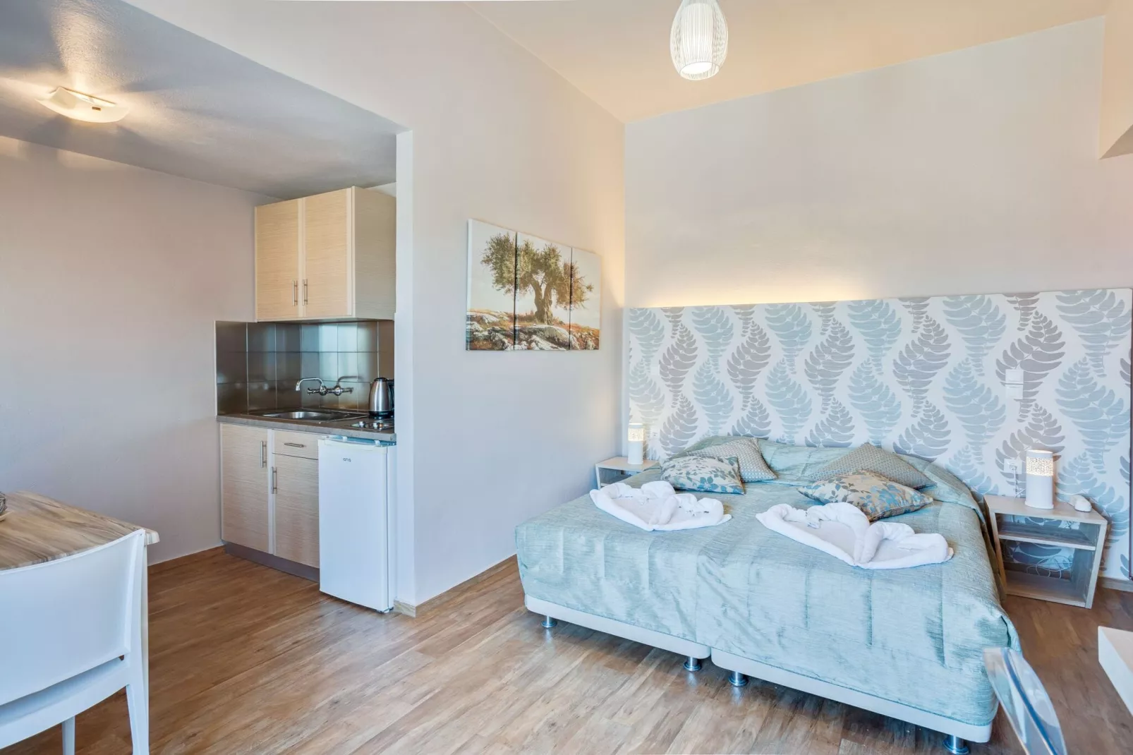 Leuke studio op Lesbos met een balkon-Keuken