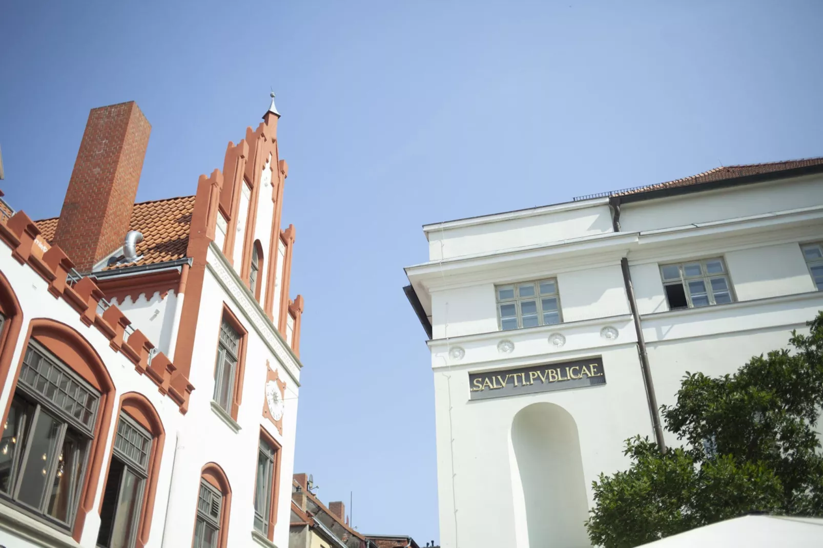 Backbord Hansestadt Wismar mit Terrasse-Uitzicht zomer