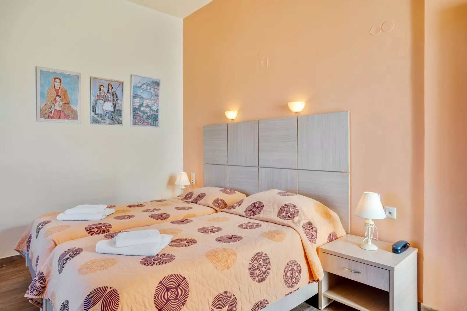 Leuke studio op Lesbos met een gedeeld zwembad-Slaapkamer