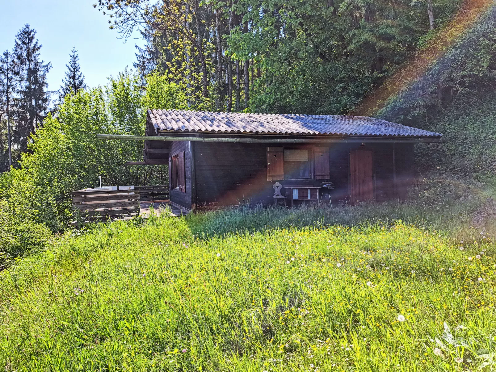 Häuschen am Waldrand-Buiten