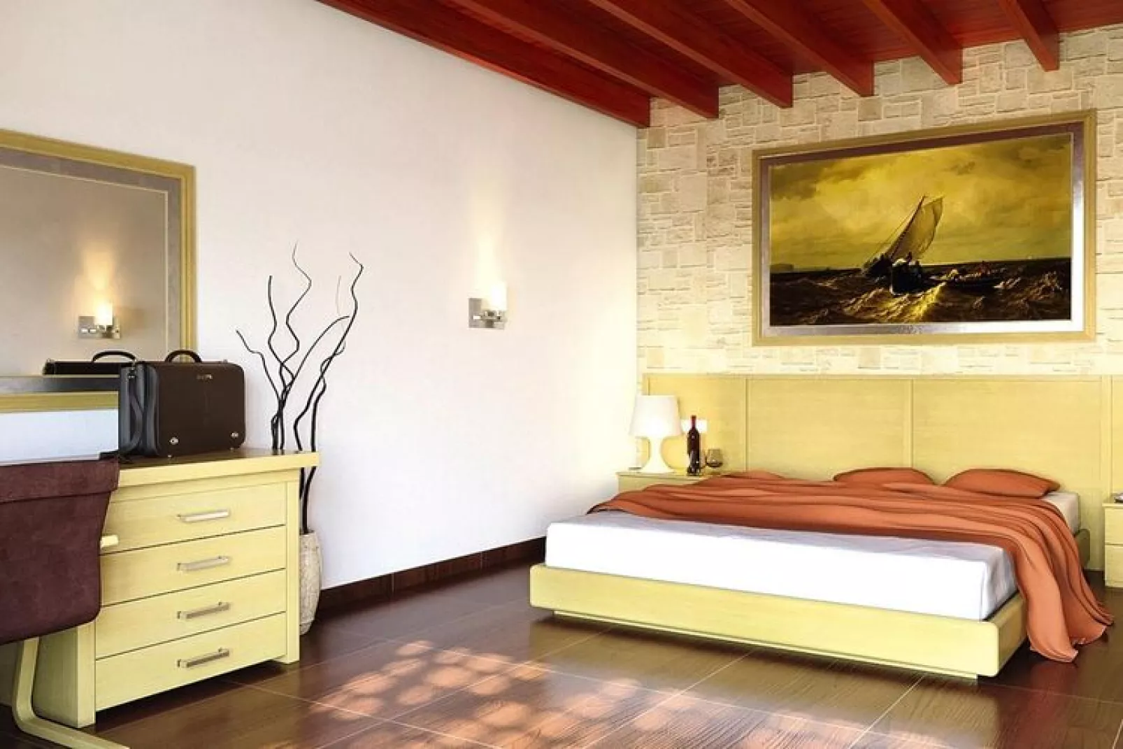 Caldera Villas Platanias - 3-bedroom villa 200 qm-Slaapkamer