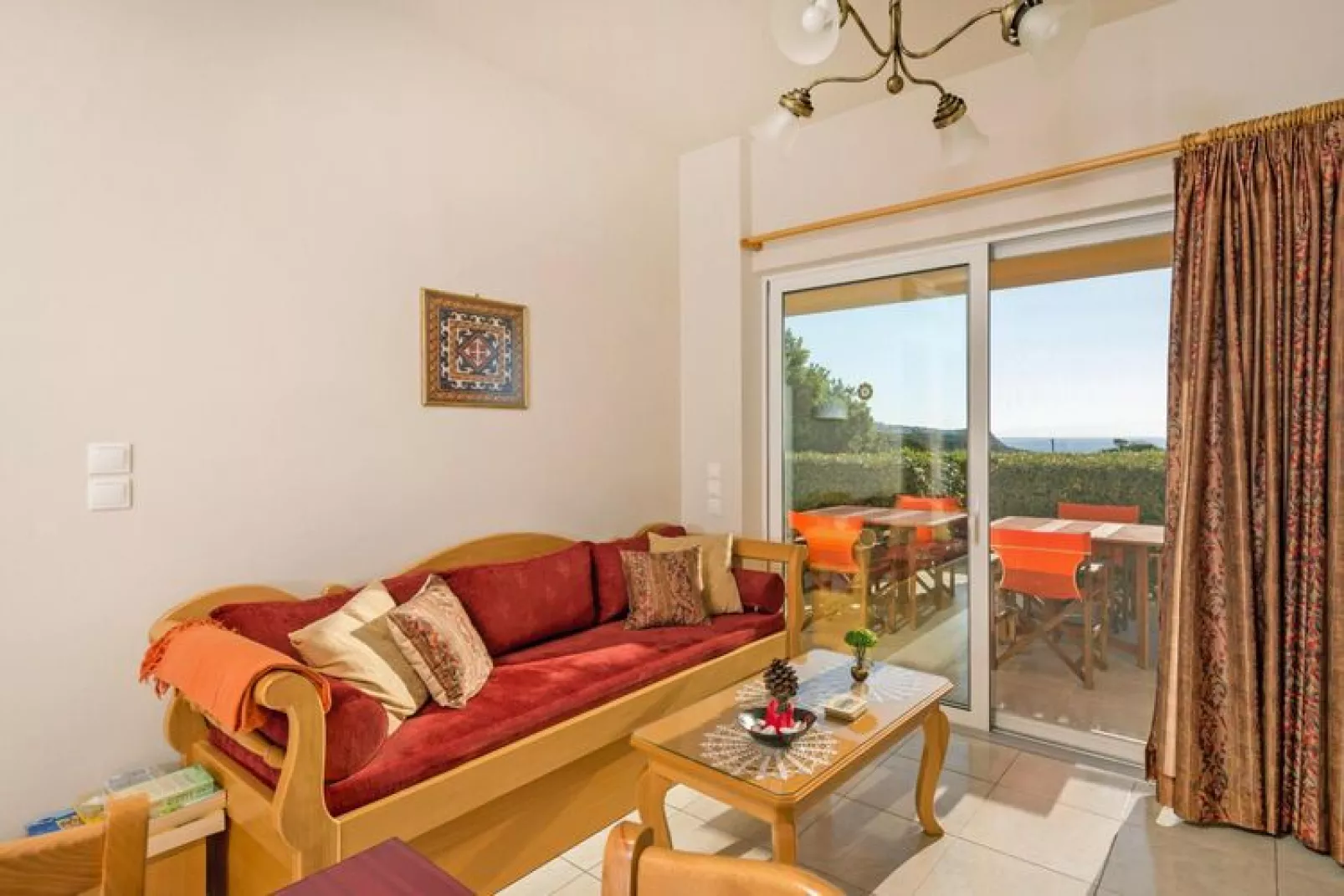 Apartments Cretan View, Chania-1 bedroom-app.-Woonkamer