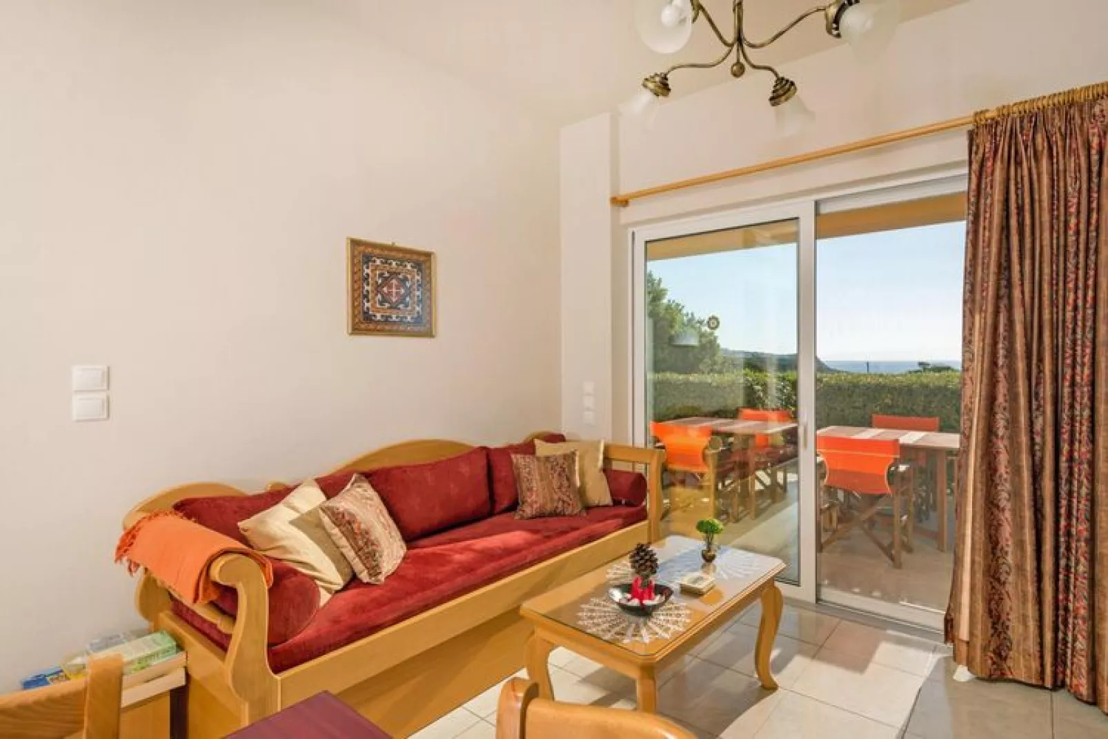 Apartments Cretan View, Chania-3 bedroom-app.-Woonkamer