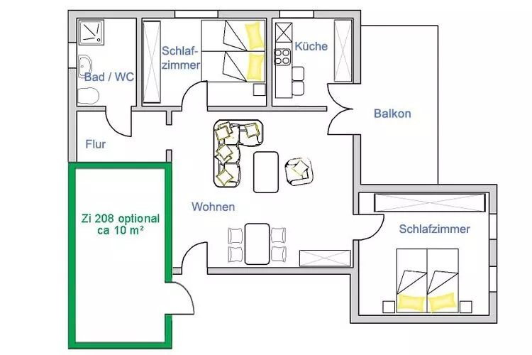 Fewo 4 Brandenburg-Plattegrond