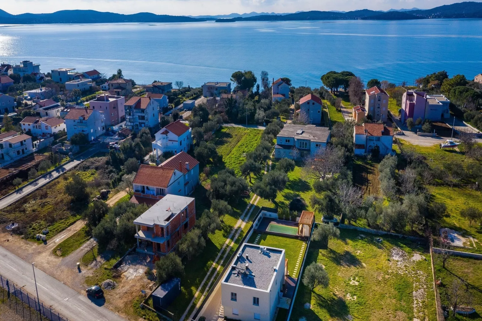 Villa Bibinje-Gebieden zomer 1km