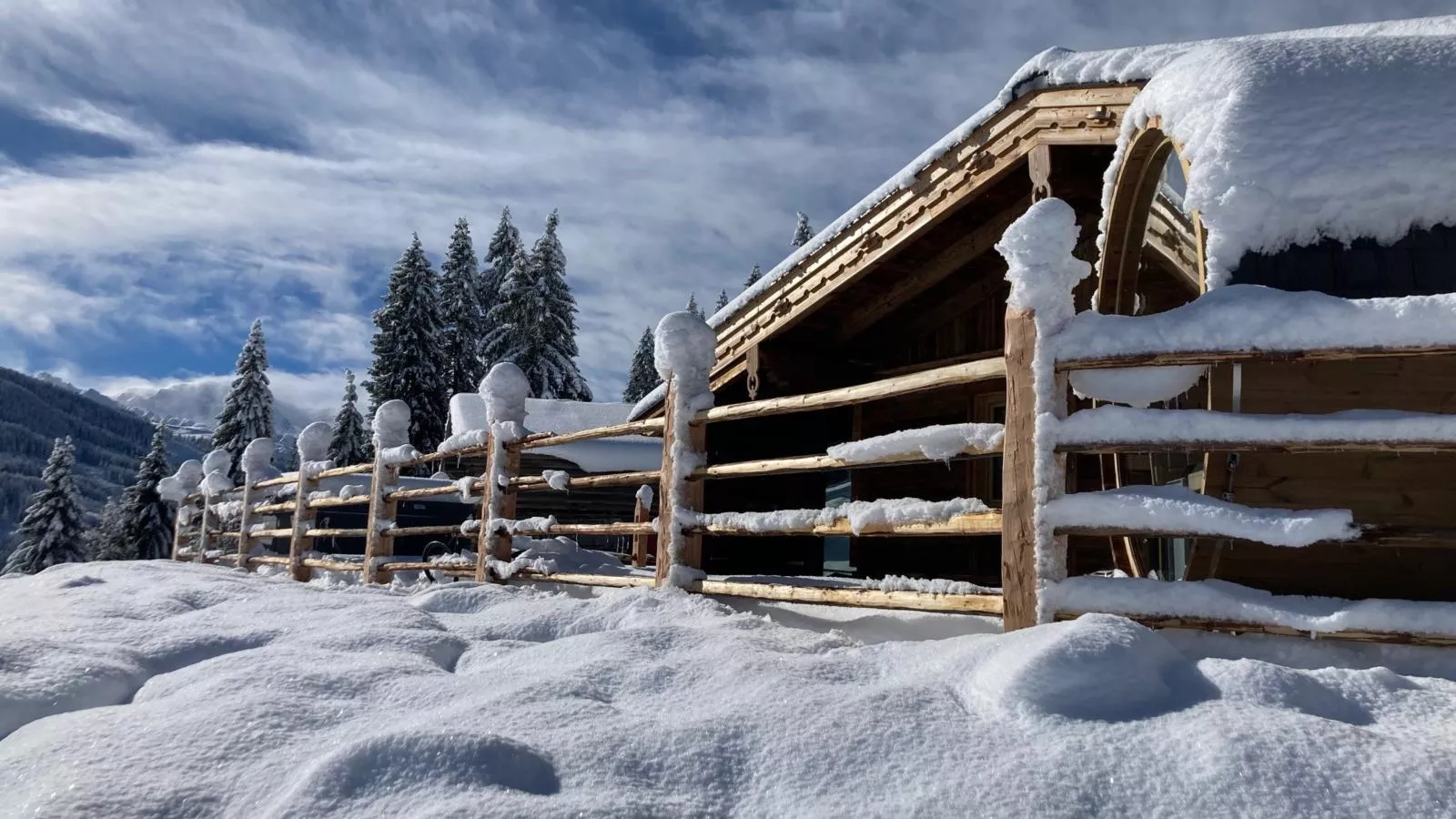 Siedelhütte-Exterieur winter
