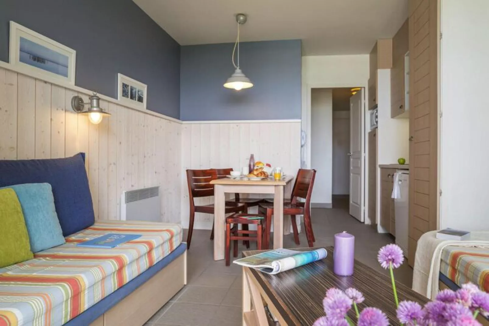 Appartement in Le Crotooy vlakbij de zee-Woonkamer