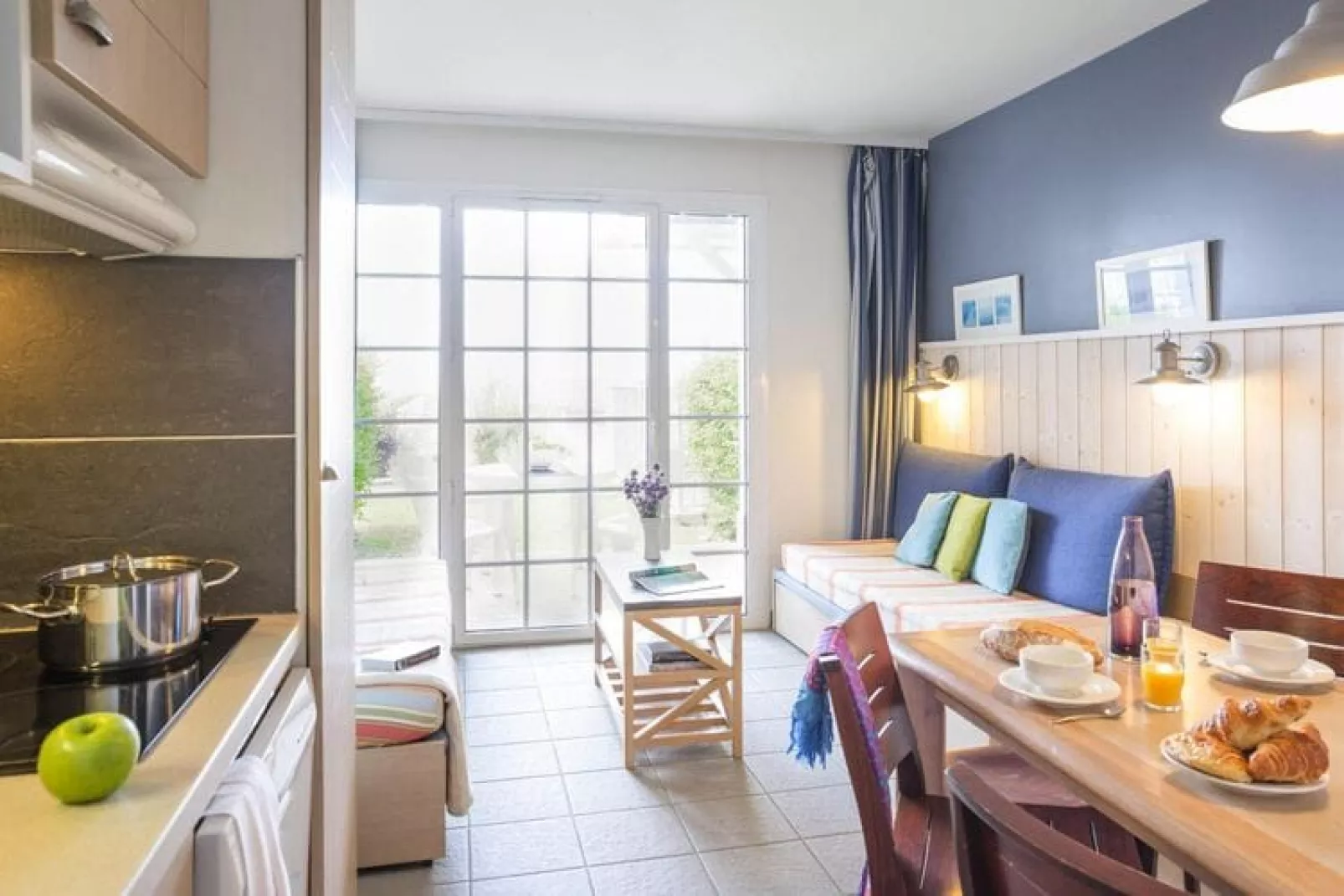 Appartement in Le Crotooy vlakbij de zee-Woonkamer