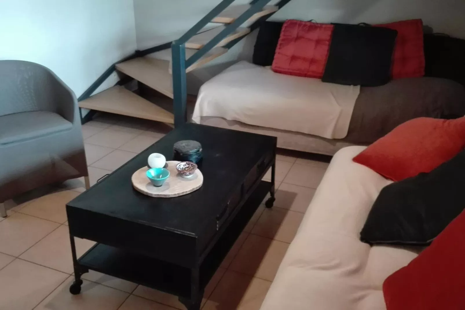 Gîte "Au bord de l'Eau "-Woonkamer