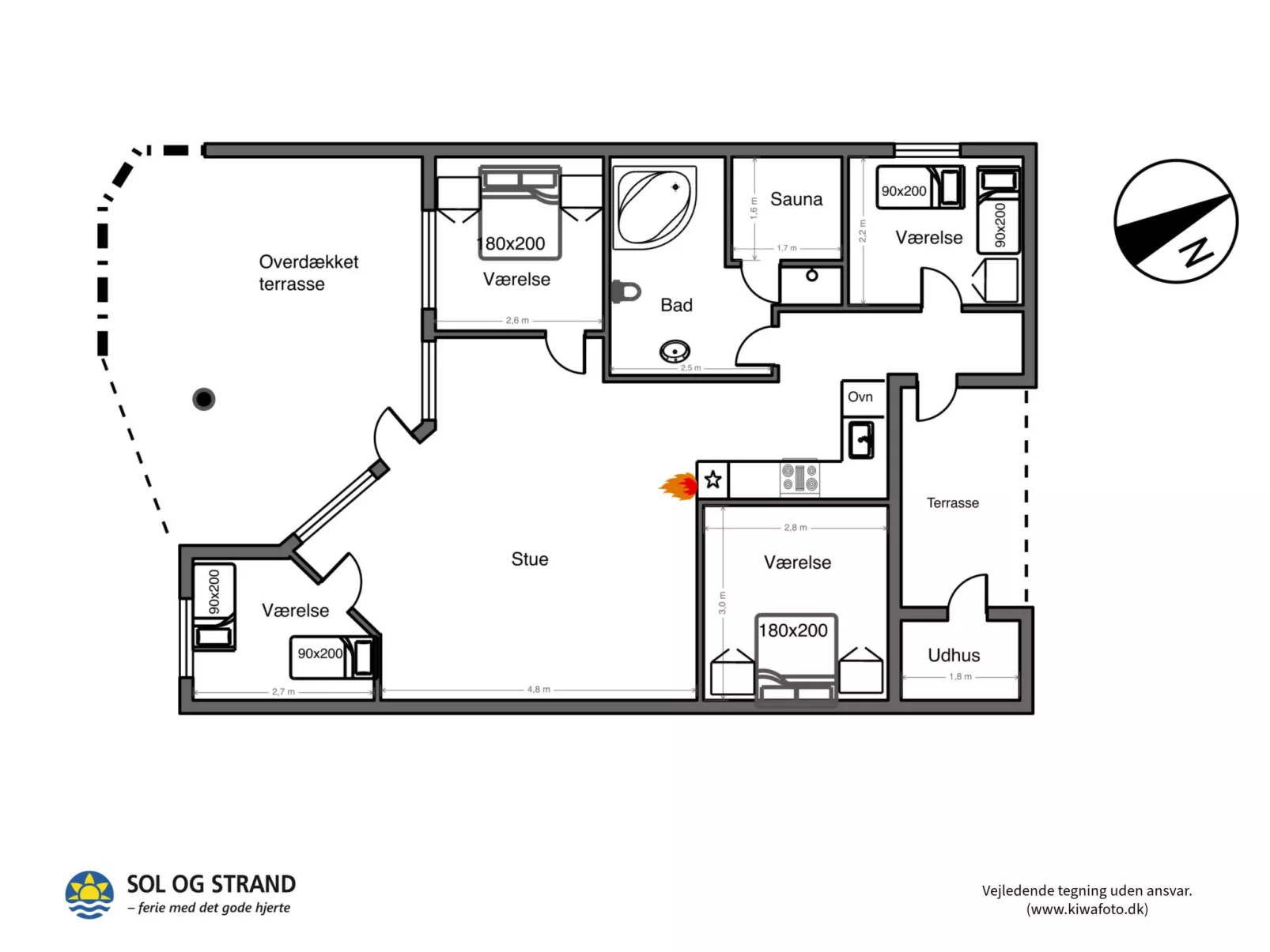 "Guja" - 250m from the sea-Binnen