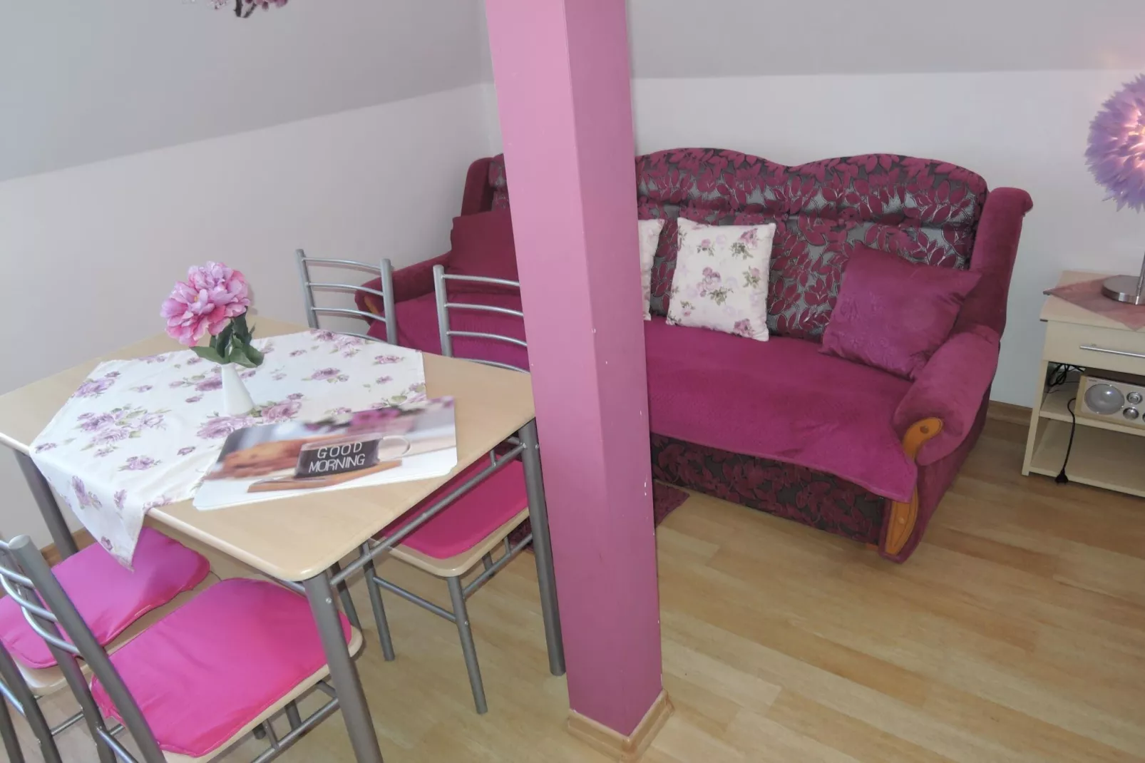 Apartament 4 osobowy fioletowy biskupi-Woonkamer