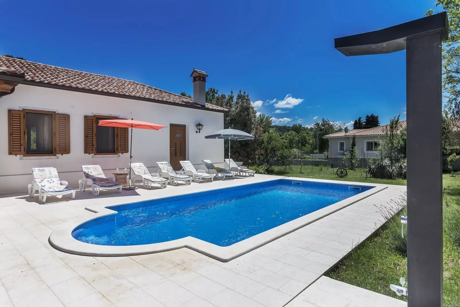Villa Ana with private pool near Rabac-Zwembad