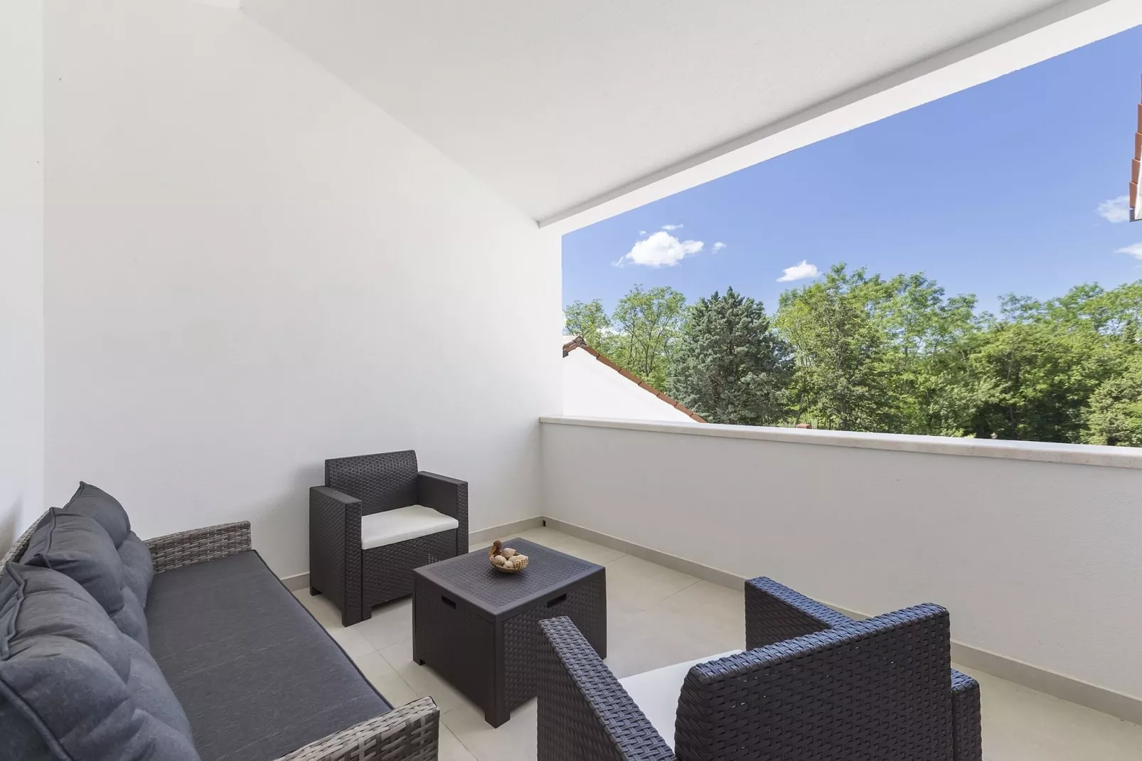 Villa Ana with private pool near Rabac-Terrasbalkon