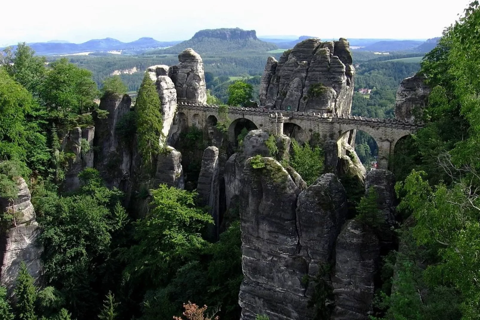 Sächsische Schweiz-Gebieden zomer 20km